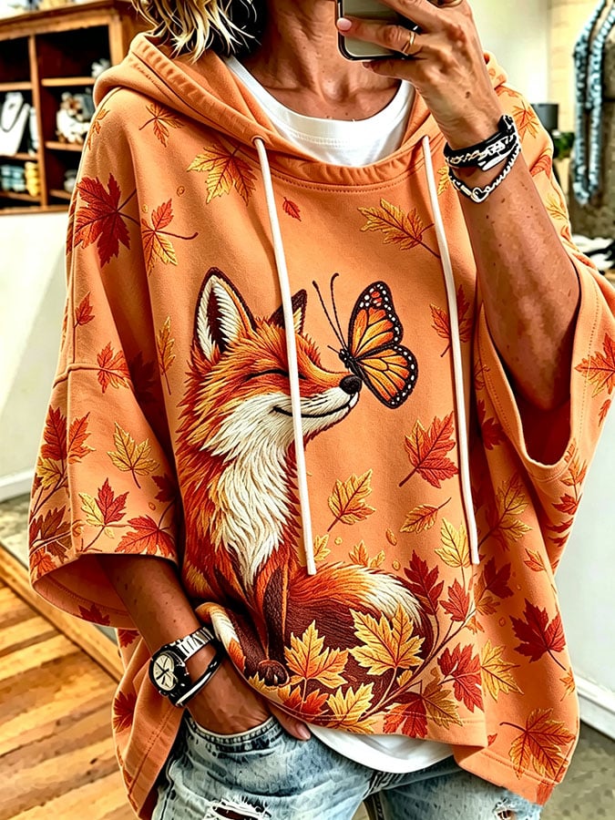 Women's Casual Printed Loose Sweatshirt